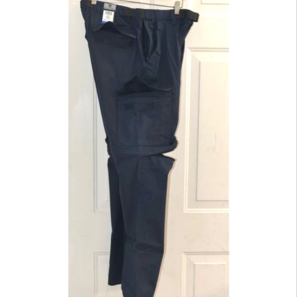 NWT, Men's Convertible‎ Pants, navy blue by BC clothing Large 34"-36" Waist - Picture 5 of 10